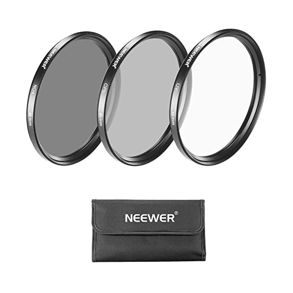 Neewer 49MM Objektiv Filter Set: UV-Filter + CPL Filter + ND4 Filter + Filterbeutel + Reinigungstuch für Kameras mit 18…