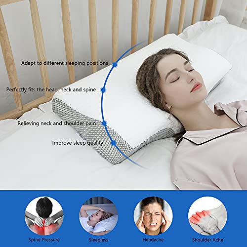 Yamerid Cervical Pillow for Neck Pain, Adjustable Neck Support Pillow