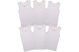 Buyless Fashion Girls Tank Tops - Sleeveless Cami Tanks Cotton Undershirts for Dance Gymnastics, Kids & Toddler Size (6 Pack)