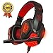BXE VR Gaming Headset connect 3.5mm adapter for Kids Laptop Mac PC iPhone PS4 Xbox One/1/360 Nintendo with Microphone&LED Light Over Virtual Reality Ear Headphone stand Noise Cancelling Stereo