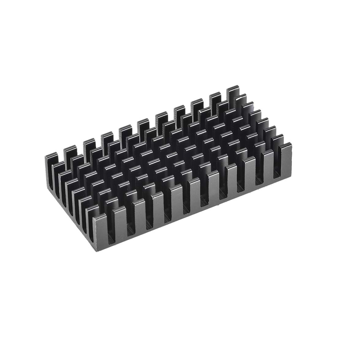 sourcing map 10x50x25mm Black Aluminum Heatsink Thermal Adhesive Pad Cooler for Cooling 3D Printers