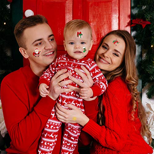 3 Christmas+Tattoos+Holiday+Temporary+Stickers