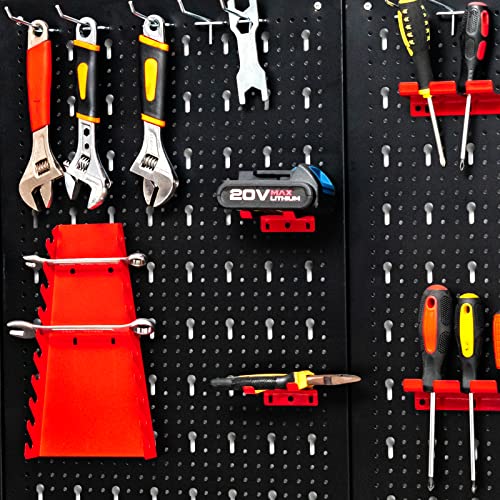 Goplus Pegboard Wall Organizer, 4ft Metal Garage Pegboard Tool