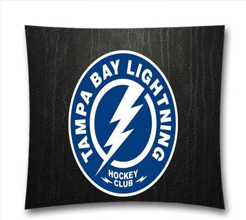 AM Kingdom Sports NHL Tampa Bay Lightning Teams Square Decorative Throw Pillow Cushion Covers for Sofa and Bed, 18"x18"(45cmx45cm) Sports Theme 2221