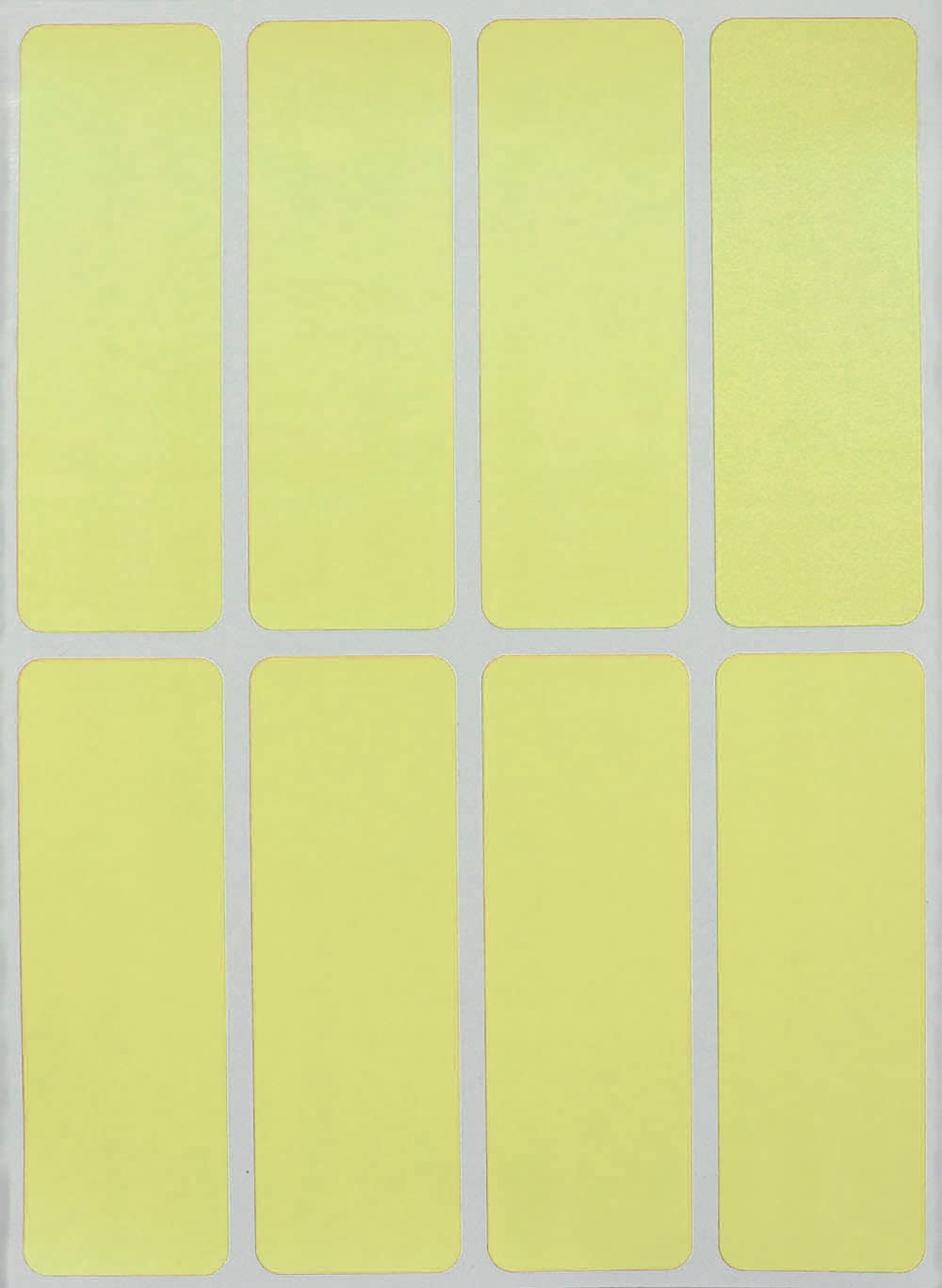 Royal Green Rectangular Stickers Color Coded Write on Labels for Organizing, Moving, & Mailing, 3x1 inch Stickers to Write Labels & Tags for Home, Office, and School Projects, 120-Pack (Pastel Yellow)