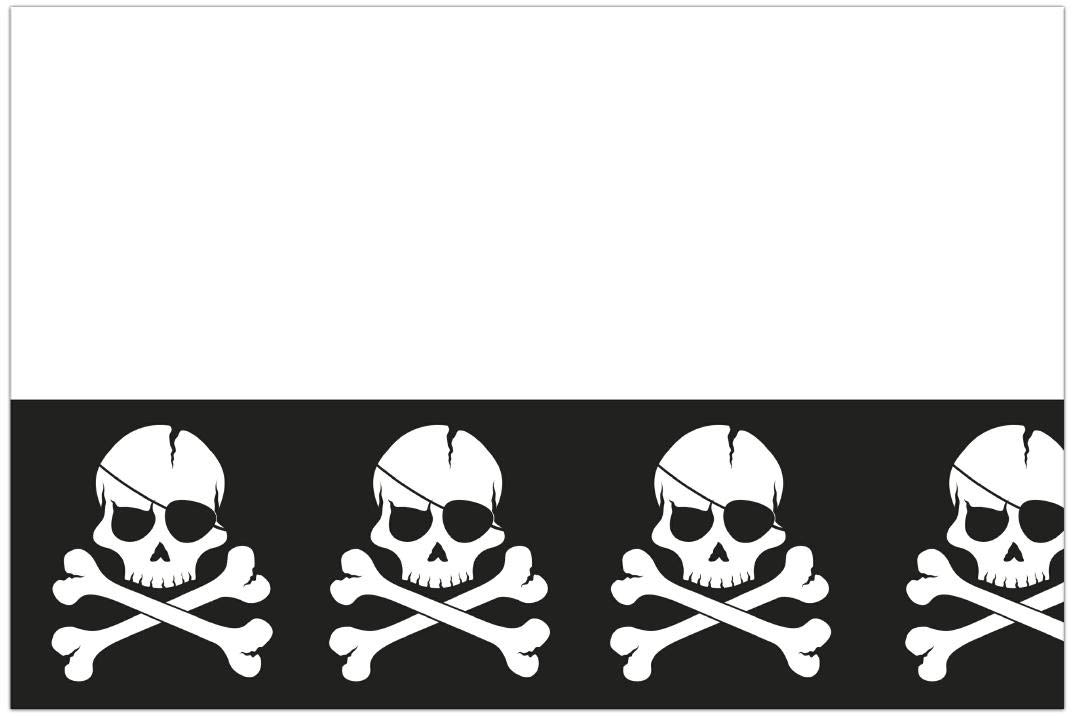 Plastic Tablecloth Pirates Black Skull (120x180cm)