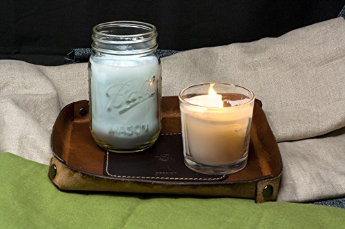 Leather Valet Tray - Full Grain Horween Leather / Desk Organizer / Design Tray / Horween Bi-color - Thumbnail 4