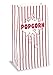Red and White Striped Popcorn Bags - 10
