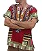 RaanPahMuang Unisex African Bright Dashiki Cotton Shirt Variety Colors, XX-Large, Dark Venetian Red