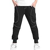 Rysly Boys Cotton Sweatpants Kids Casual Jogger Pants Tapered Ankle Pants