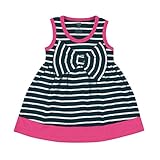 Hudson Baby Dress with Waist Bow, Navy