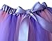 EachWell Little Girls Layered Rainbow Ribbon Tutu Skirt Dress Ballet Tiered Color #5(M)
