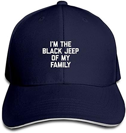 I'm The Black Jeep Of My Family Running Unisex Peaked Cap Baseball Hat Navy
