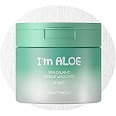 TONYMOLY I’m Aloe Skin Calming Mask Pads 80 Biodegradable Sheets for Sensitive, Dry Skin Hydrating, Moisturizing, Soothing Korean Skincare