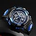 LIGE Electronic Led Display Sport Watch Kids Black Blue