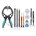 Kaisi LCD Screen Opening Toolkit Screen Suction Cup Pliers Repair Kit for Open Electronics Screen and Shell Compatible for iPhone, iPad, Tablets, Cell Phone and More Smooth Surface Screen - 11Pcs