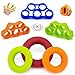 UJoylify Finger Exerciser, Hand Strengthener Grip Ring-Finger Stretcher Resistance Bands-6 Hand Finger Strength Trainer Set for Sports, Musicians,Physical Rehb,Hand Therapy,Stress Relief Grip Exercise