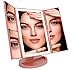 Vanity Makeup Mirror with Lights - Magnifying Mirror with 36 LED's - Tri Fold Lighted Cosmetic Mirror with Dual Power Touch Screen -Travel Mirror - Newer Version