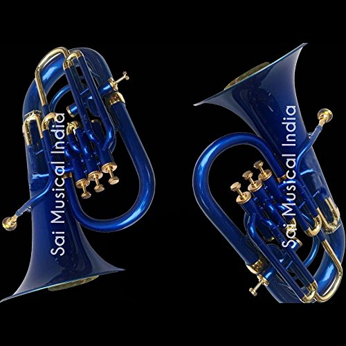Queen Brass Euphonium Colored Bb FLAT 4 Valve M/PIECE & Bag - Thumbnail 2
