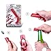4 Pack Bottle Opener Creative Bottle Opener Cap Gun Plastic Beer Bottle Opener Cap Launcher Shooter for Home Bar Party Drinking Game (Red and Grey)