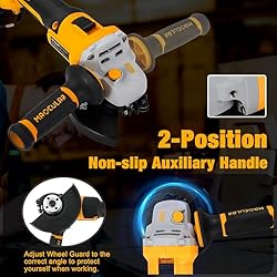 MAXCULAR Cordless Angle Grinder with 2x4.0 AH