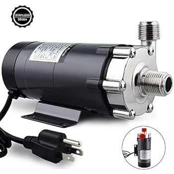 FERRODAY Magnetic Drive Pump Wort Pump Food Grade High Temperature Stainless Head Magnetic Pump 15RM with 1/2