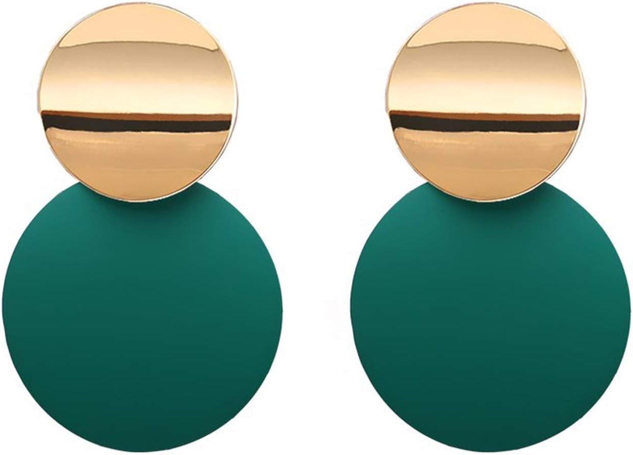 Statement Earrings Metal Round Geometric Earrings Women Hanging Dangle Earrings Drop Earing Modern Jewelry