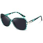 FEISEDY Womens Polarized Sunglasses, Trendy Elegant Colored Frame for Ladies, UV400 Protection B2760