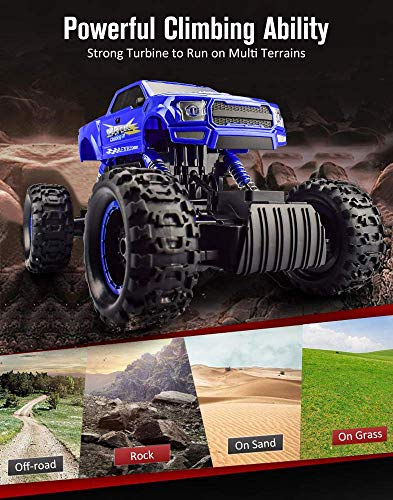 DOUBLE E Remote Control Trucks Monster RC Car 1:12 Scale Off Road Vehicle2.4Ghz Radio Remote Control Car 4WD High Speed Racing All Terrain Climbing Car Gift for Boys Girls Kids