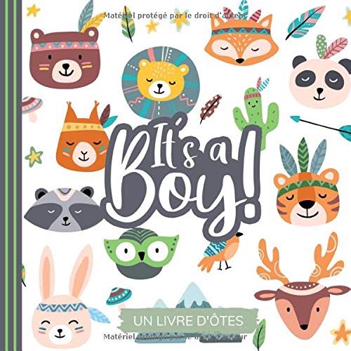 It S A Boy Un Livre D Otes Livre D Or Pour Le Shower De Bebe Livre Cadeau Le Premier Cadeaux Album Pour La Naissance C Est Un Garcon Pour Les Felicitations