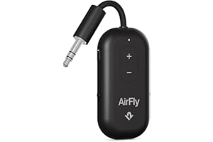 Twelve South AirFly Pro 2 Bluetooth 5.0 Transmitter/Receiver for TV/Airplane to 2 Wireless Headphones – Wireless Adapter for 