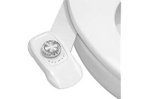 CLIRASS Bidet Attachments, Dual Nozzle (Feminine and Rear Wash) Non-Electric Bidet Attachment for Toilet Seat, Adjustable Water Pressure, Ease of Installation (Classic White Style)