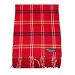 2 PLY 100% Cashmere Scarf Elegant Collection Made in Scotland Wool Solid Plaid Men Women