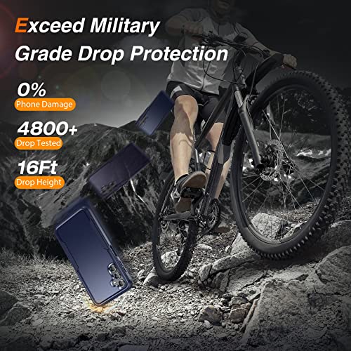 LK Samsung Galaxy A14 5G Case with Screen Protector, Dual Layer Heavy