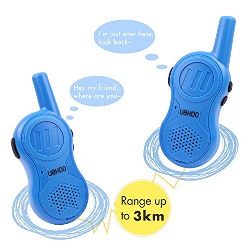 Walkie Talkies for Kids, 3 Channels Two Way Radio 2 Miles Range Handheld Mini Walkie Talkies, Toys for 4 5 6 7 8 9 10 Year Old Boys and Girls - Thumbnail 2