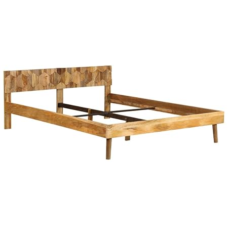 tidyard Bettgestell Bettrahmen Massivholz 180 x 200 cm Massivholzbett Doppelbett Ohne Zubehör