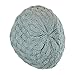 Women's Chunky Knitted Winter Beret, Double Layer Slouchy Basket Weave Hat