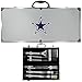 NFL Siskiyou Sports Fan Shop Dallas Cowboys Stainless Steel BBQ Set w/Metal Case 8 piece Gray