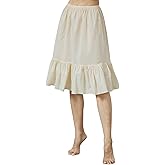 BEAUTELICATE Half Slip for Under Dresses 100% Cotton Vintage Skirt Extender Underskirt