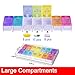 Weekly Pill Organizer 2 Times a Day(AM/PM), Large 7 Day Push Button Pill Box Case, Travel Pill Container, BPA Free Medicine Organizer, Kid Daily Pill Holder to Hold Fish Oil/Supplement and Medication
