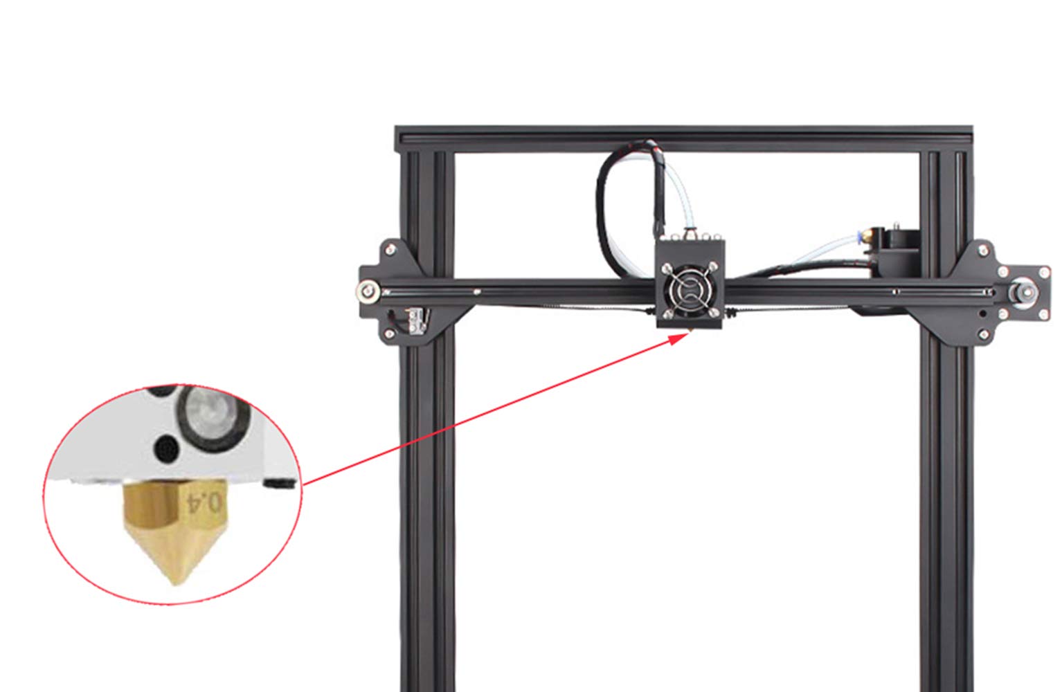 Buperor Hotend 3D Printer Extruder for Creality CR-10 / CR10 / CR10S / Ender 2 / Ender 3 Ender 5 Printers All Metal Block Assembled