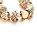 CHOKER Gold Charm Bracelets Girls Heart Beads Smile Tone Snake Chain Rhinestone Bangles