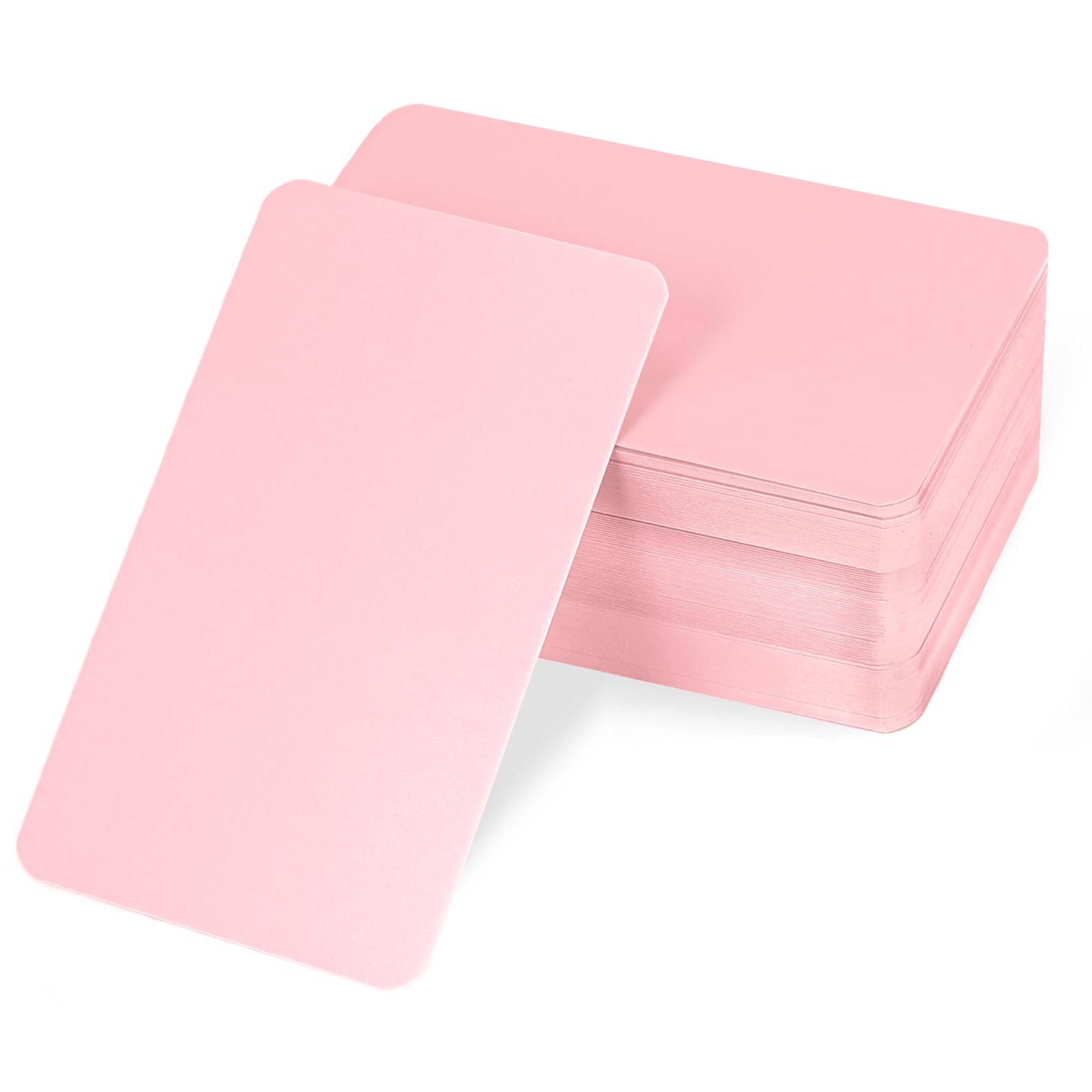 Photo 1 of 100PCS Small Blank Paper Message Note Business Cards Pink Paper Cardstock Double-Sided Mini Index Cards Greeting Place Name Vocabulary Word Flash Card Graffiti Scrapbookings for DIY Gift Tags 3.5x2''