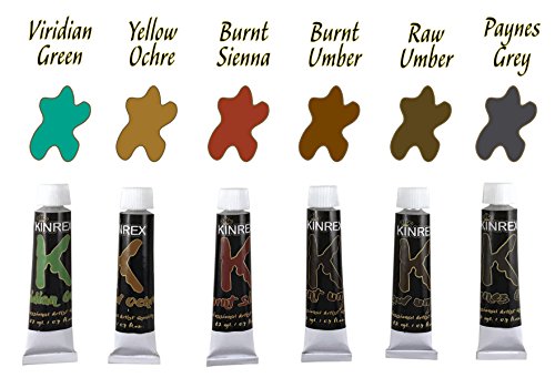 KINREX Acrylic Paint Set - Non Toxic & Vibrant Colors - 12 ml Each - 24 Color Art Set - Crafts for Adults and Kids