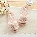 HALLUCI Women's Cozy Wrinkle Plush Fleece Memory Foam House Slippers w/Non Slip Soles (7-8 M US, Pink)