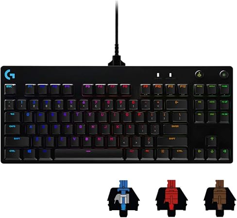 Amazon Co Jp Logicool G ロジクール G Pro X ゲーミングキーボード テンキーレス 有線 Gxスイッチ クリッキー 日本語配列 Lightsync Rgb 着脱式ケーブル G Pkb 002 国内正規品 家電 カメラ