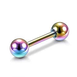4 Pairs Stainless Steel 14/16G Mixed Colors Body