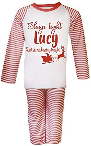 Regali Di Natale 6 Anni.Personalizzato Natale Pigiama Sleep Tight Babbo Natale Bambino Pigiama Childs Christmas Pjs Regali Di Natale Bambini Christmas Eve Scatole Regali Red 5 6 Anni Amazon It Prima Infanzia