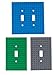 Classic Light Switch Baseplate Covers by Strictly Briks | Building Bricks Base Plates | Compatible with All Major Brands | Unique for Bedrooms & Play Rooms | 3 Pack | 2 Single Switch & 1 Double Switch