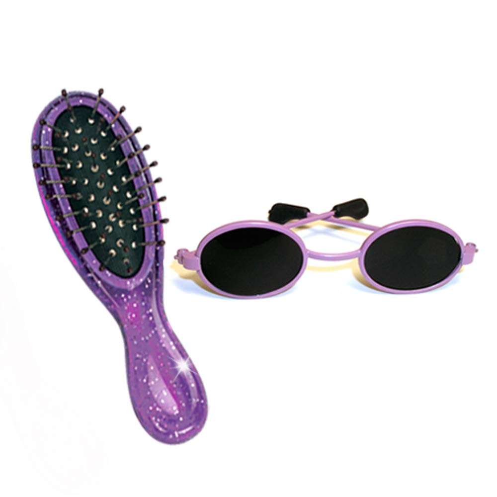 Galleon 18 Inch Doll Hair Brush Sunglasses Set 3 Purple Wig